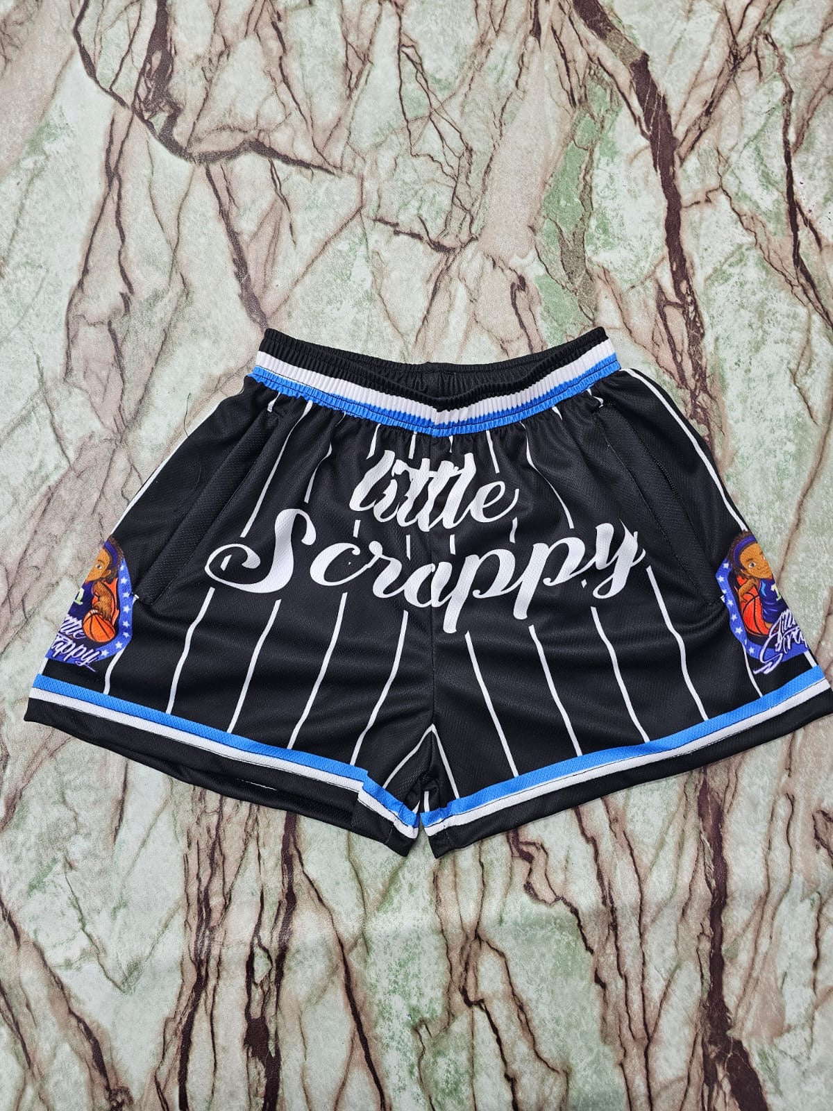 Scrappy Graphic Shorts