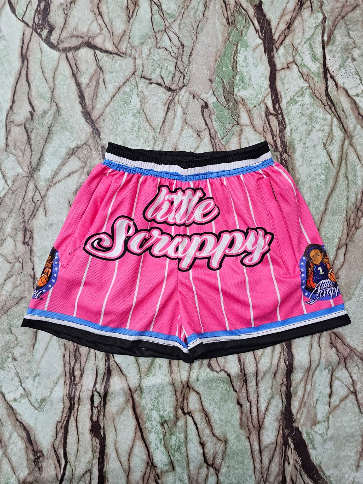 Scrappy Graphic Shorts